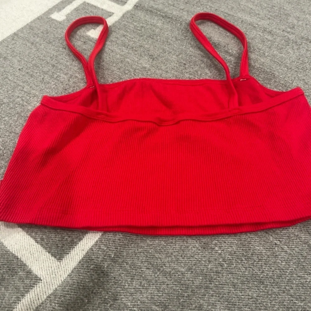TNA Vibrant Red Ribbed Top - Picture 4 of 7